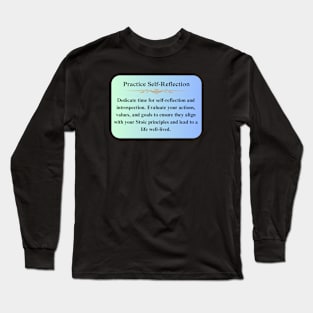 Stoic Practice Self Reflection Thoughts Long Sleeve T-Shirt